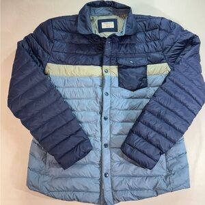 Marine Layer Men's Puffer Over-shirt Jacket   Size M Blue Iris/China Blue